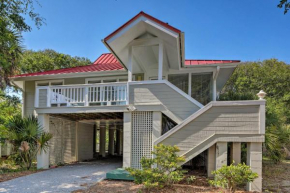 Breezy Southern Retreat with Deck - Walk to Beach!